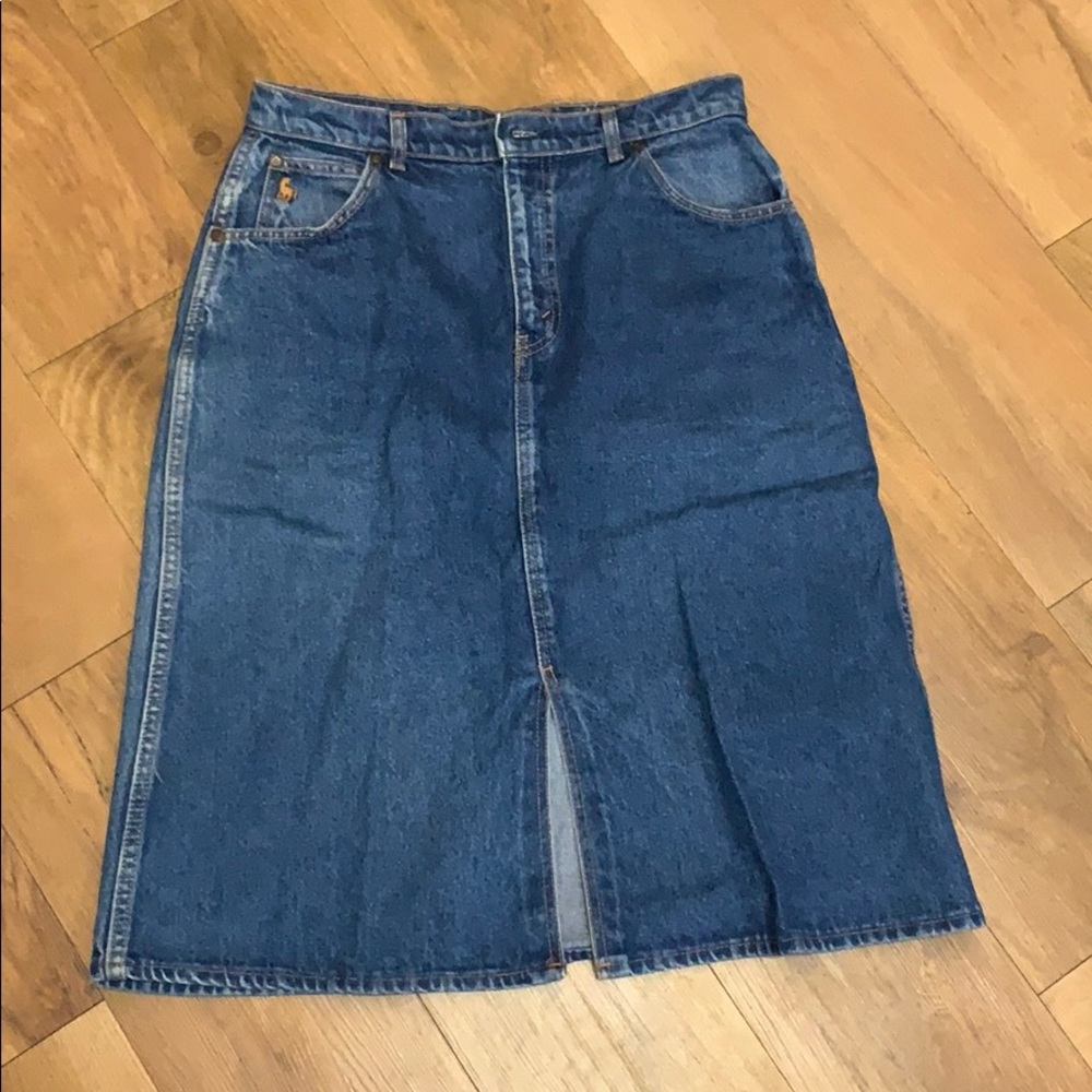 Jeans long skirt.